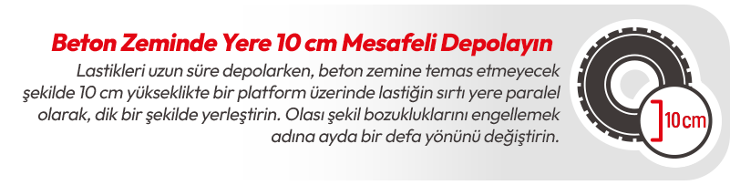 Lastiklerinizi Yere 10 cm Mesafeli Depolayın